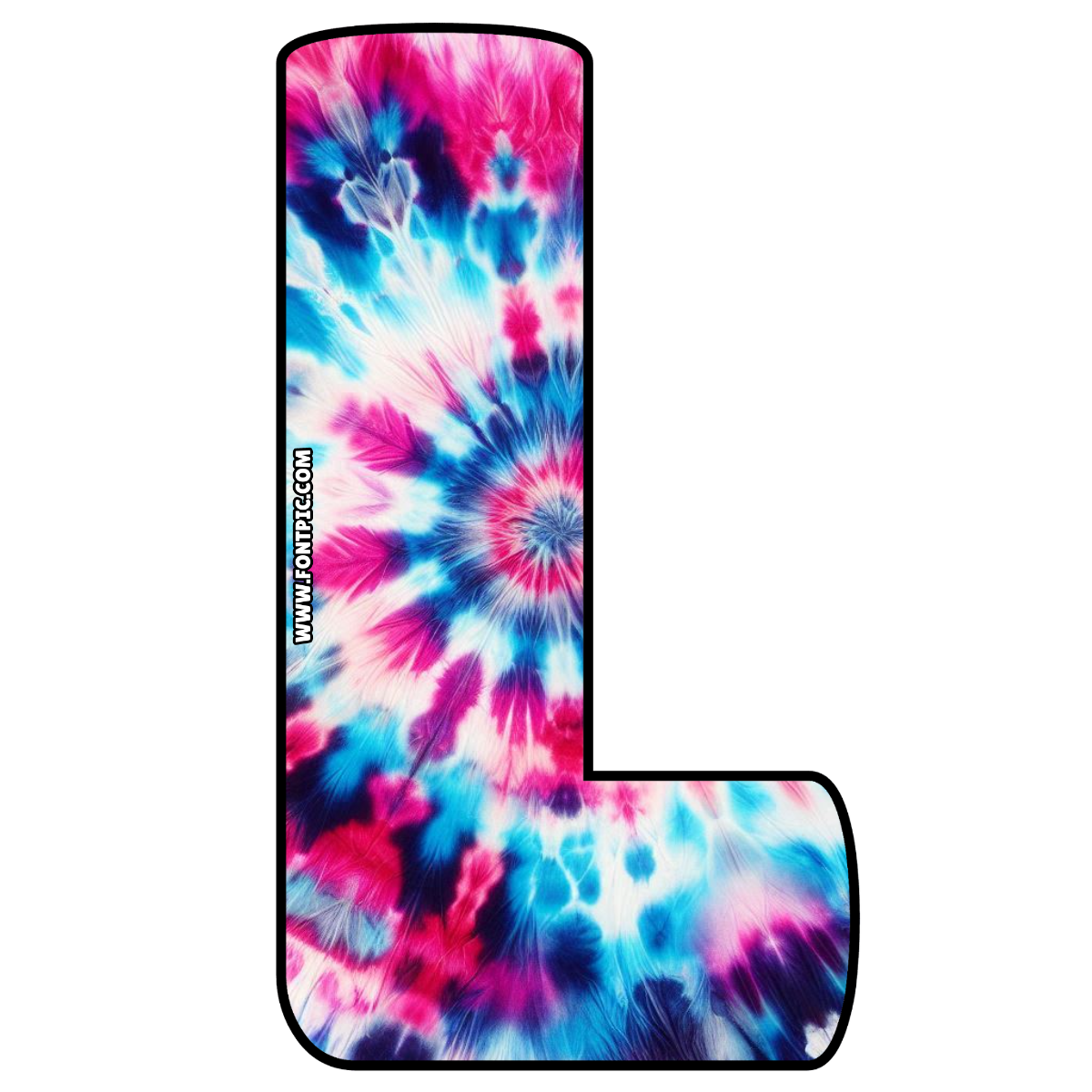 Tie Dye Letter L