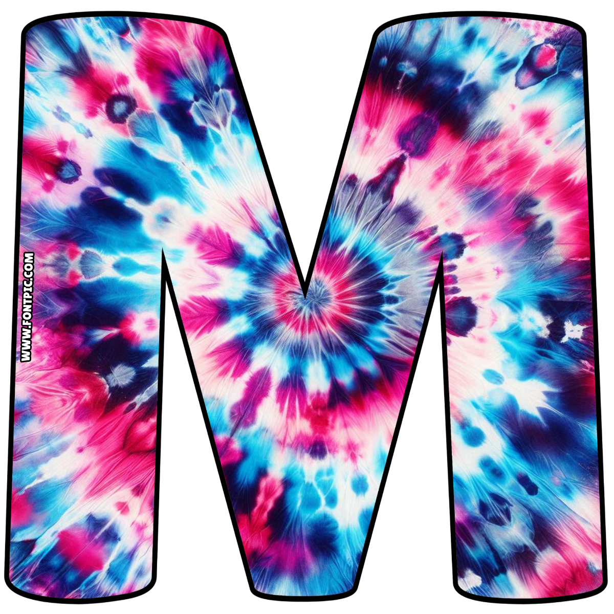 Tie Dye Letter M