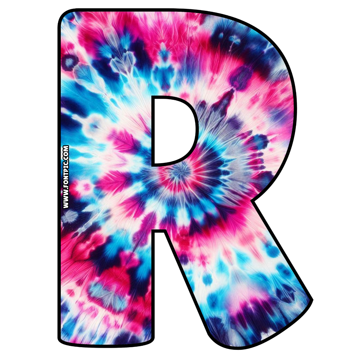 Tie Dye Letter R - FontPic.com