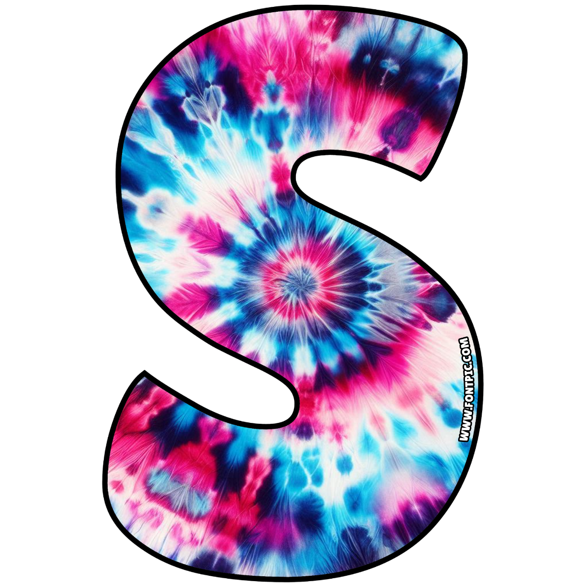 Tie Dye Letter S