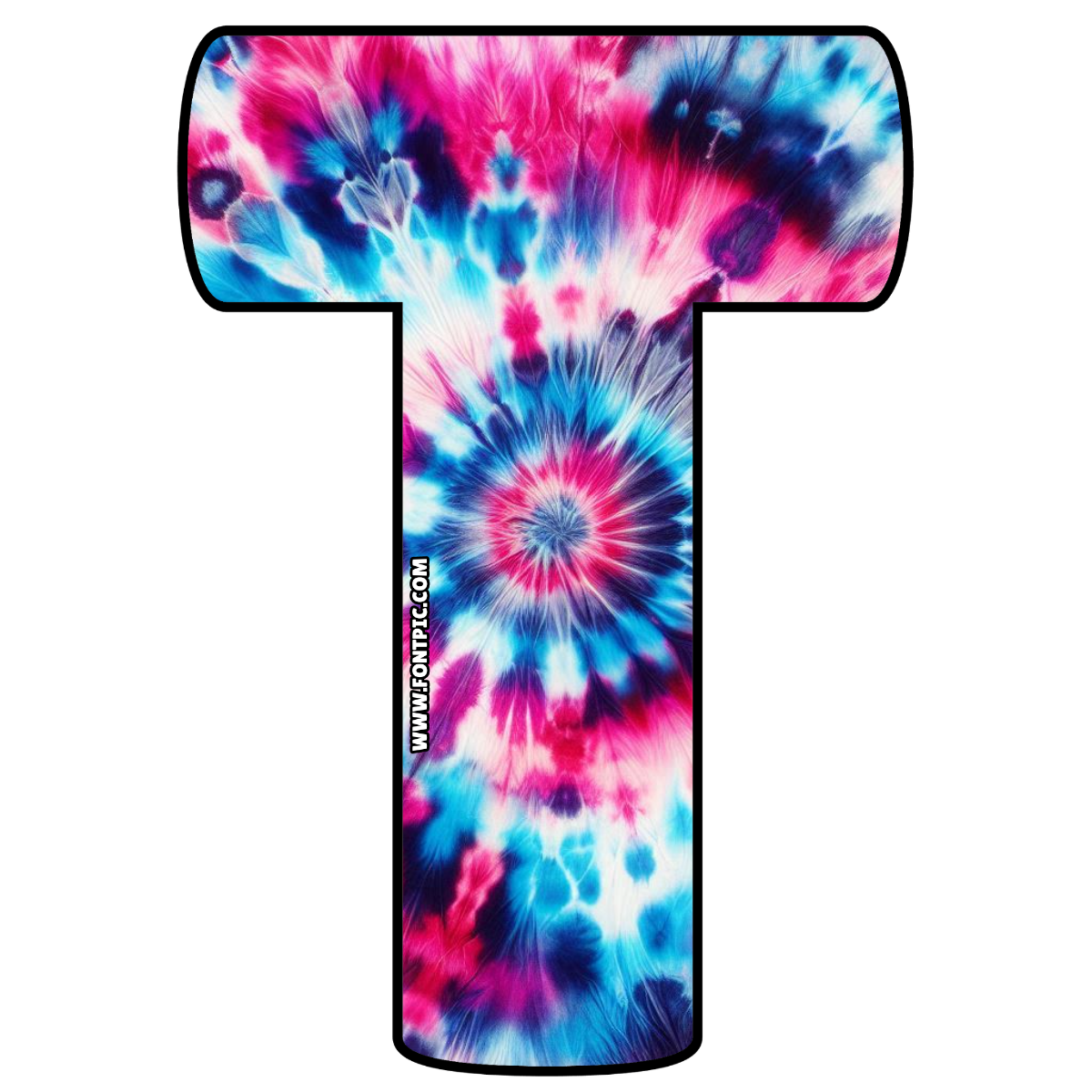 Tie Dye Letter T