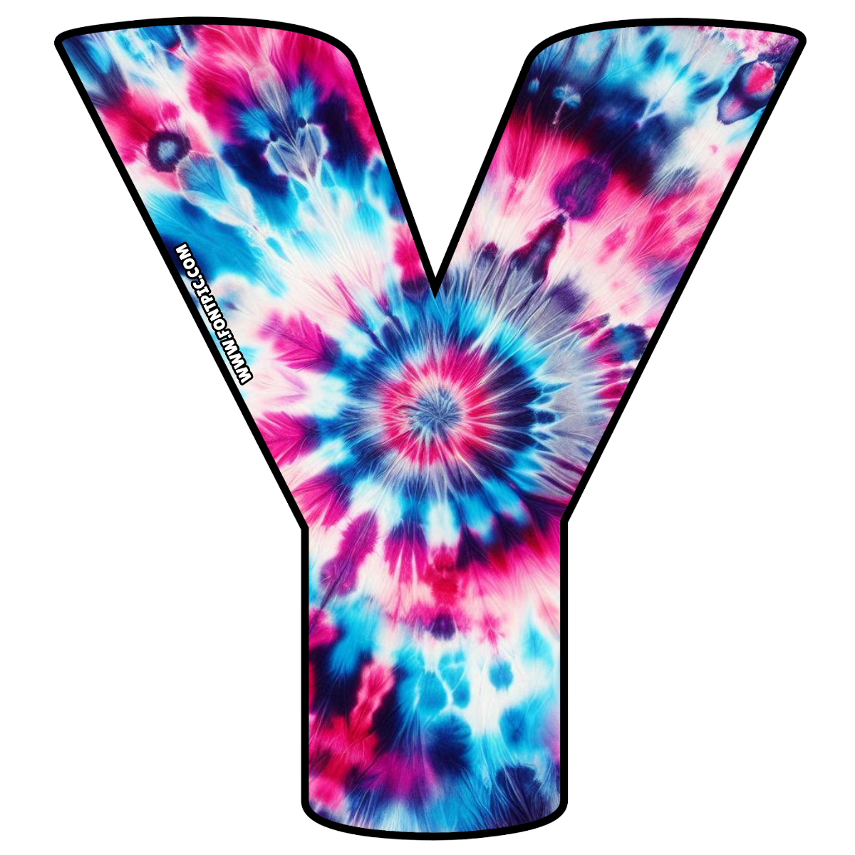 Tie Dye Letter Y
