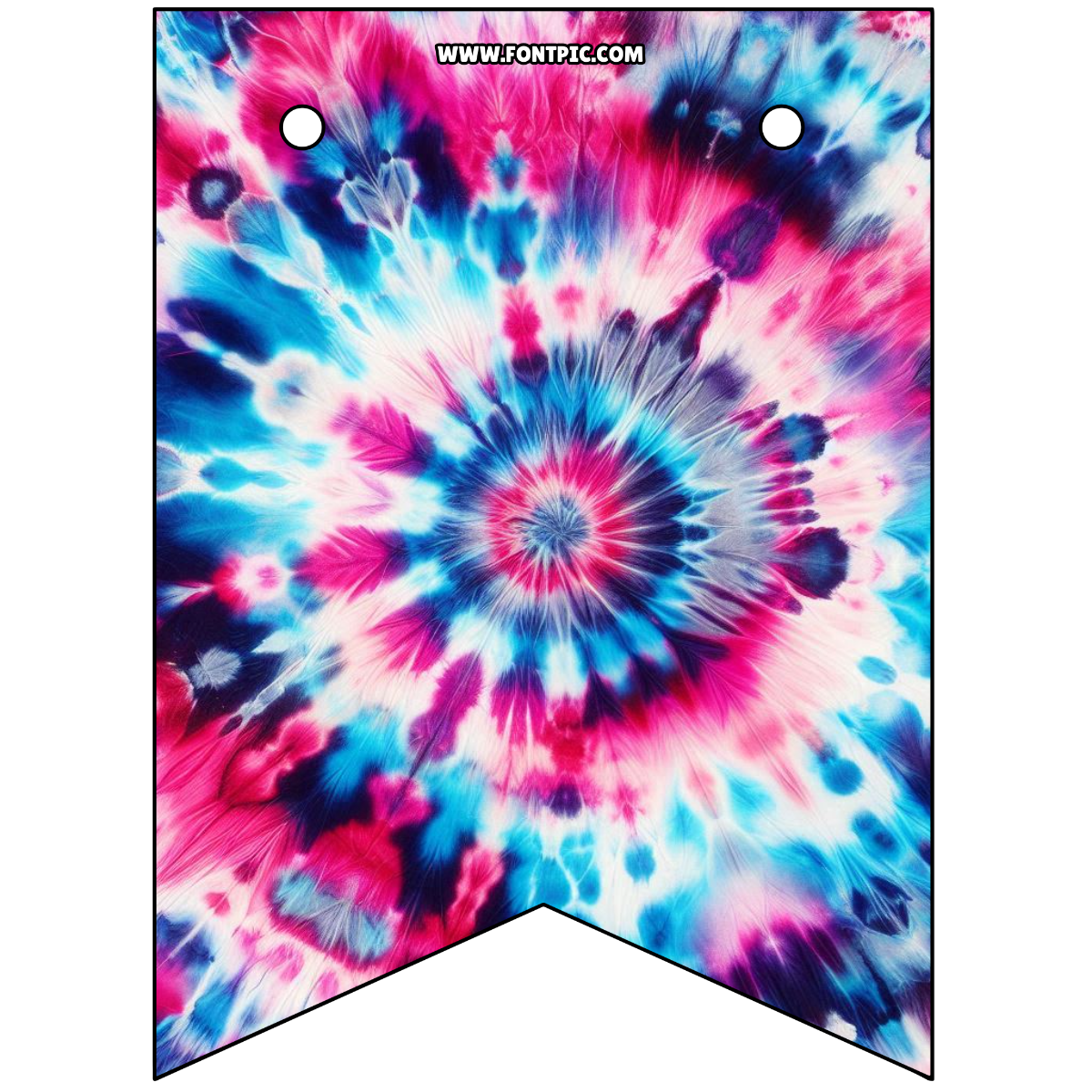 Tie Dye Pennants