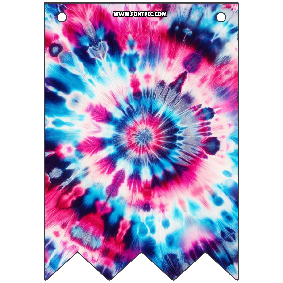 Tie Dye Pennants