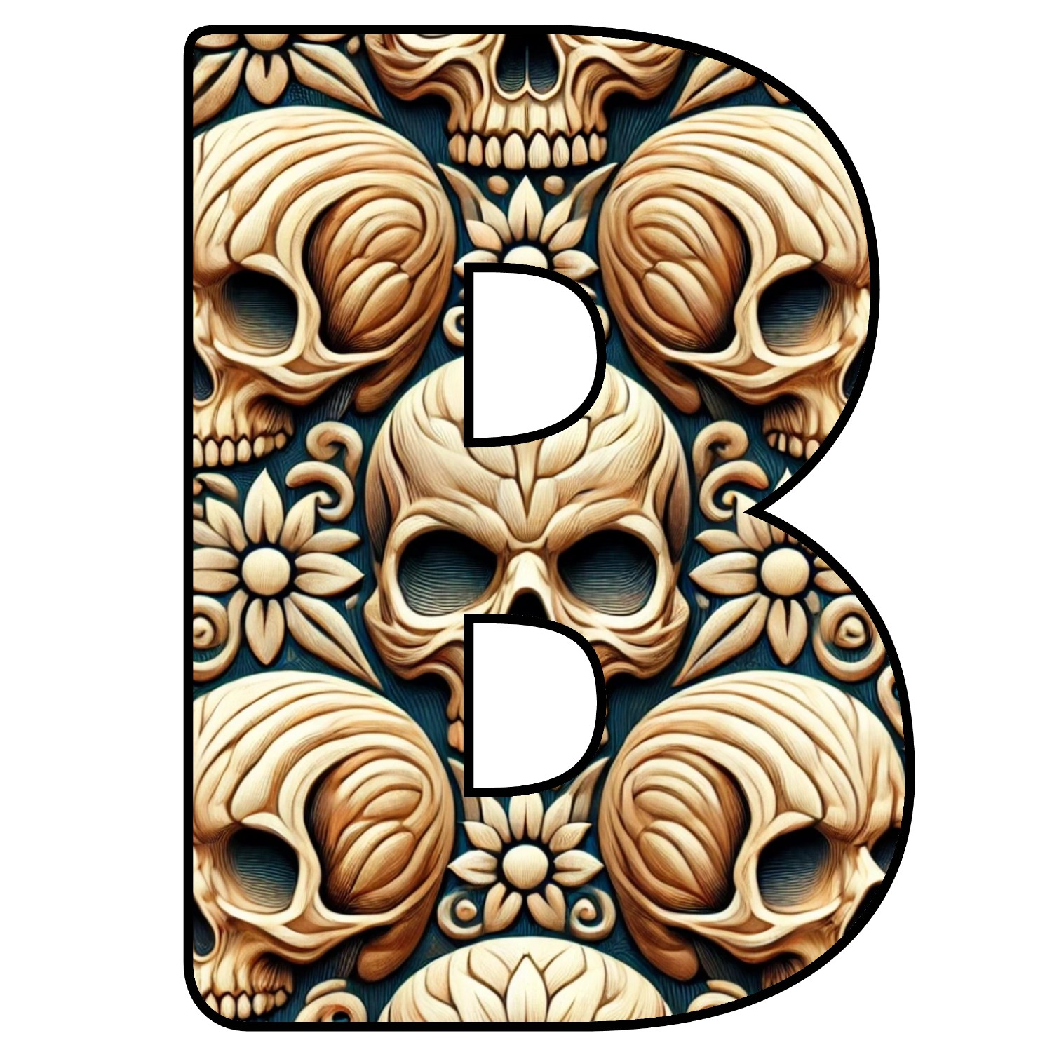 Abecedario de letras de Calaveras para imprimir