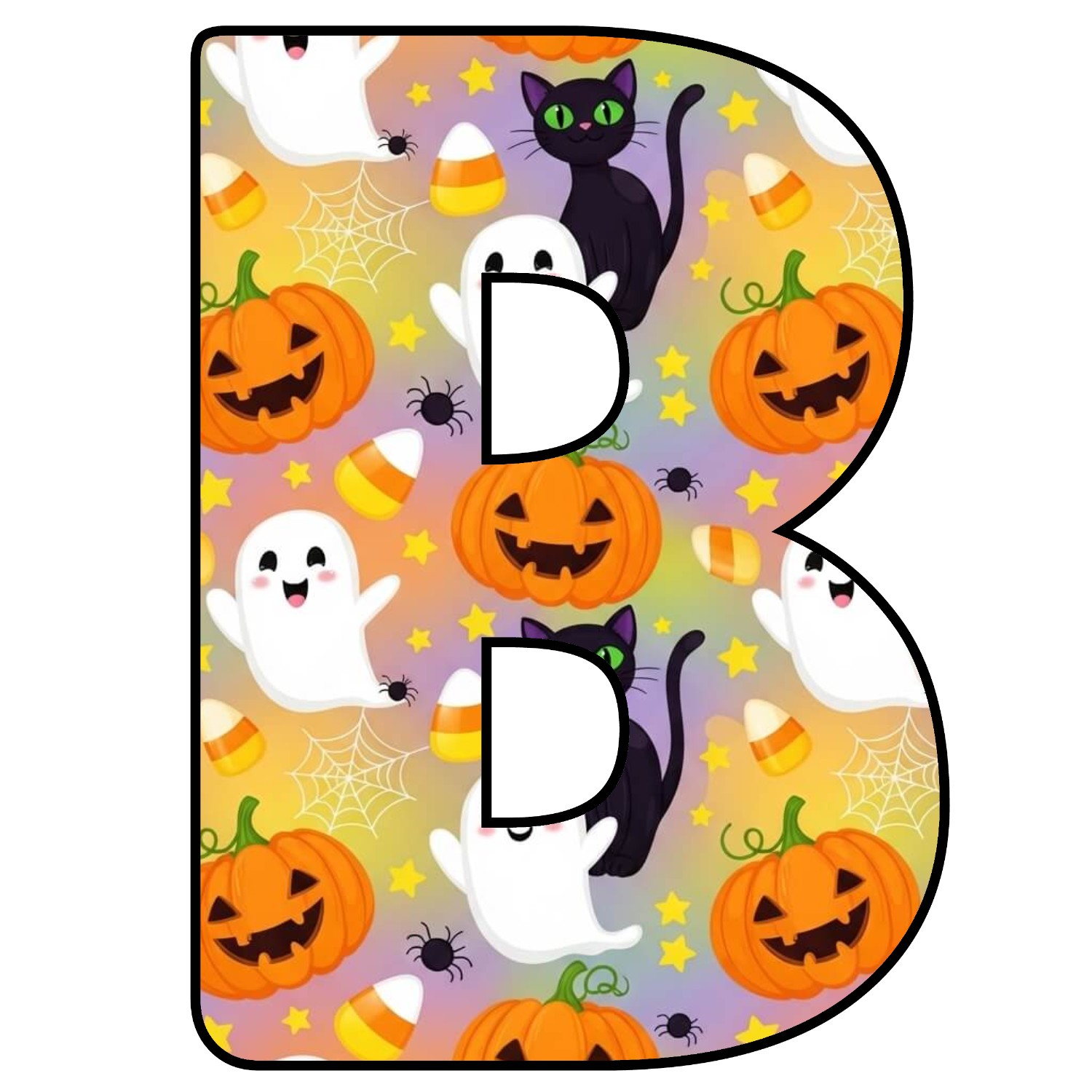 Abecedario de letras de Halloween para imprimir