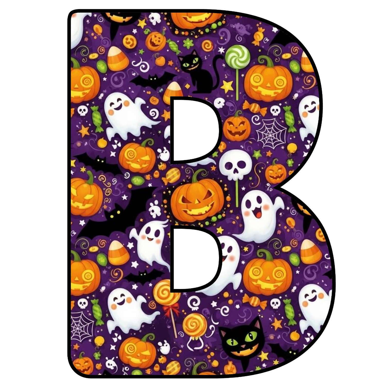 Abecedario de letras de Halloween para imprimir