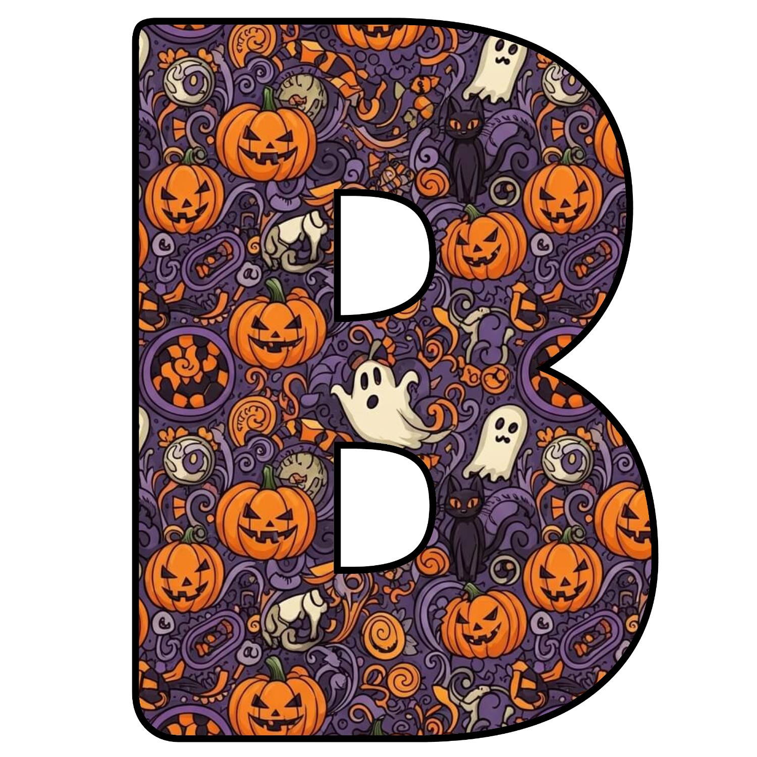 Abecedario de letras de Halloween para imprimir