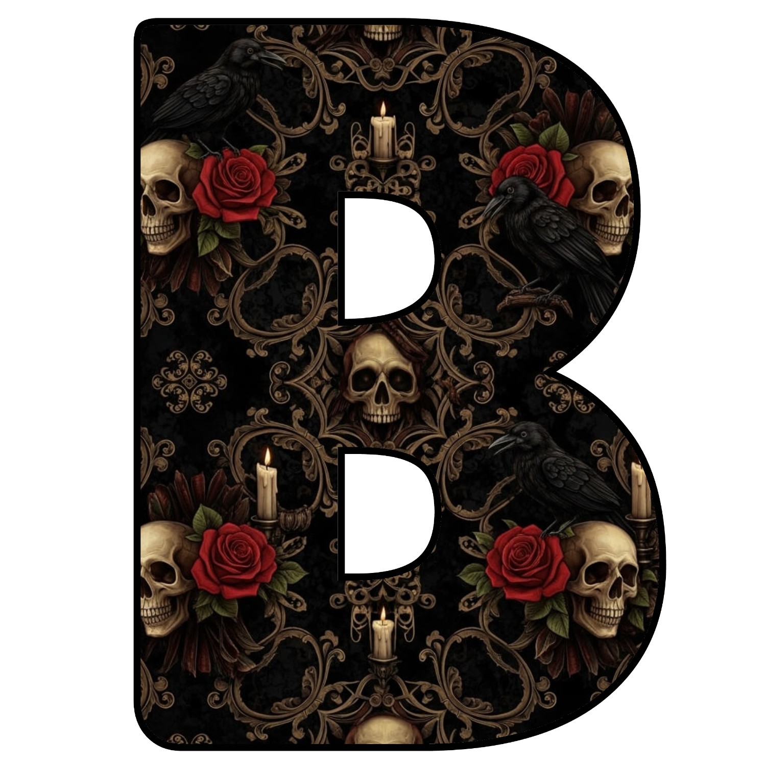 Abecedario de letras de Halloween para imprimir
