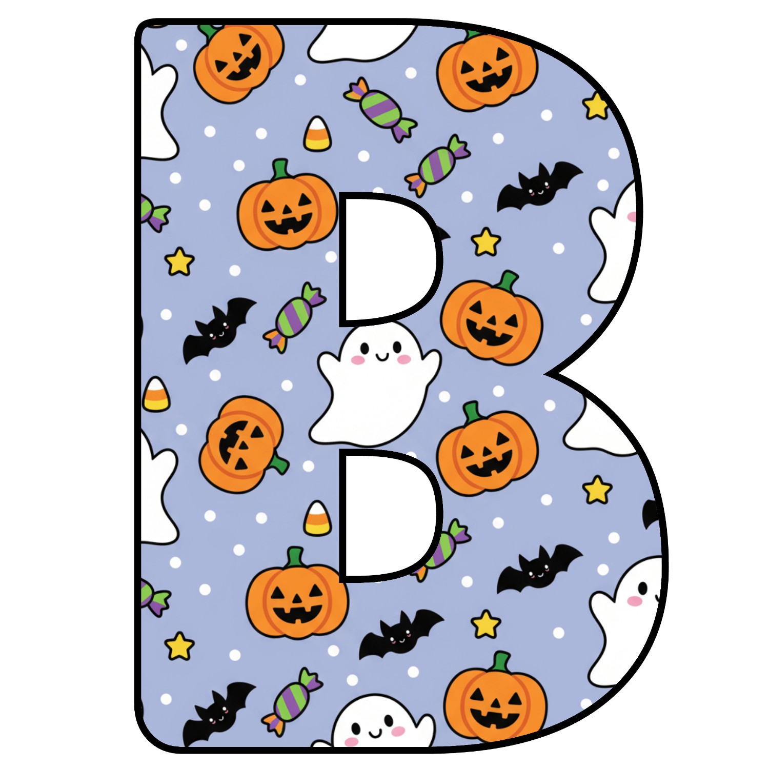 Abecedario de letras de Halloween para imprimir