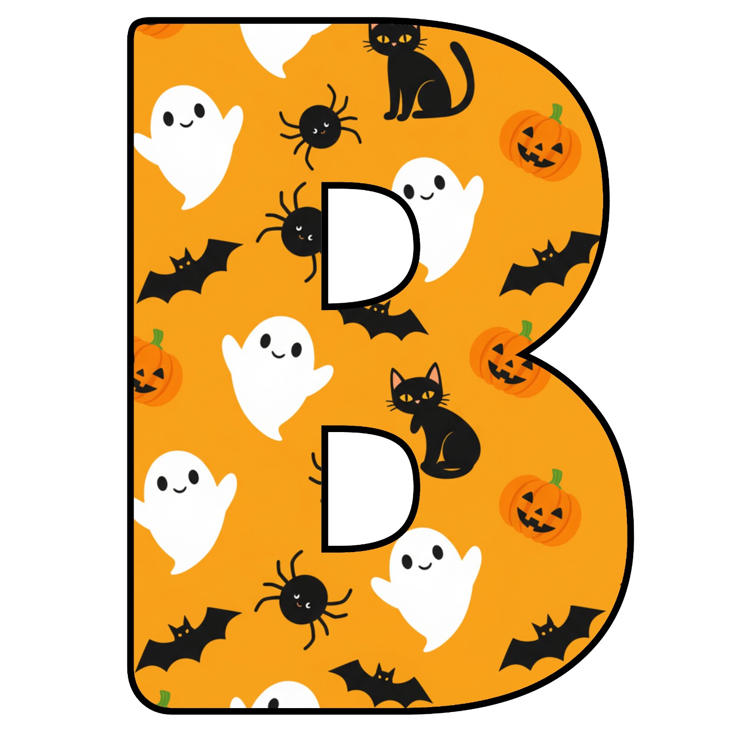 Abecedario de letras de Halloween para imprimir