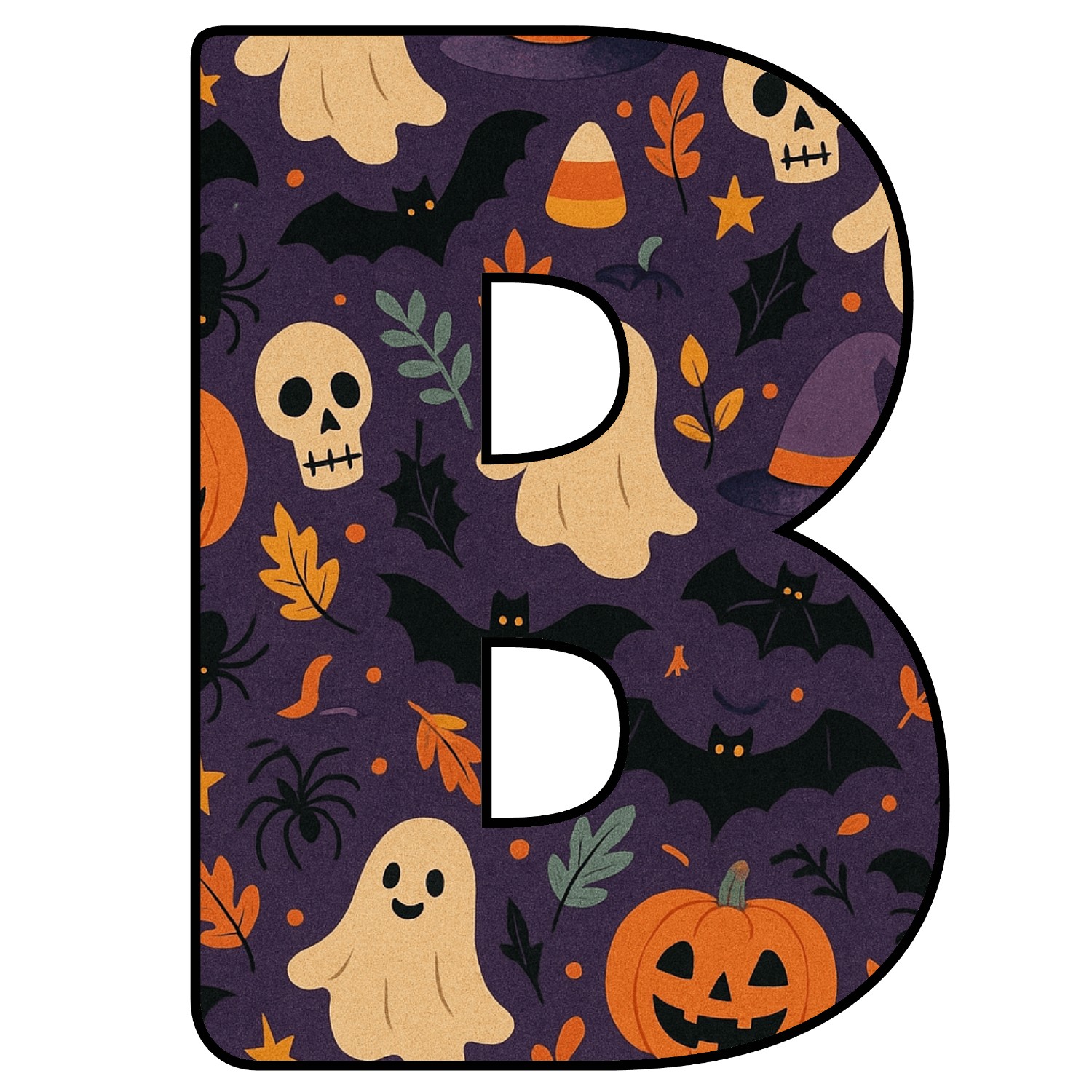Abecedario de letras de Halloween para imprimir