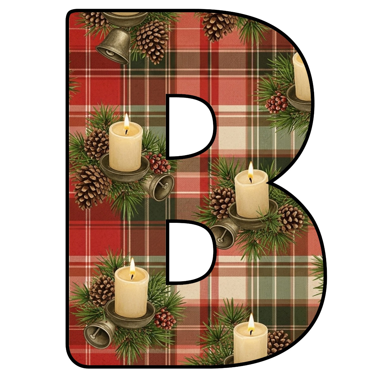 Abecedario de letras de Navidad para imprimir