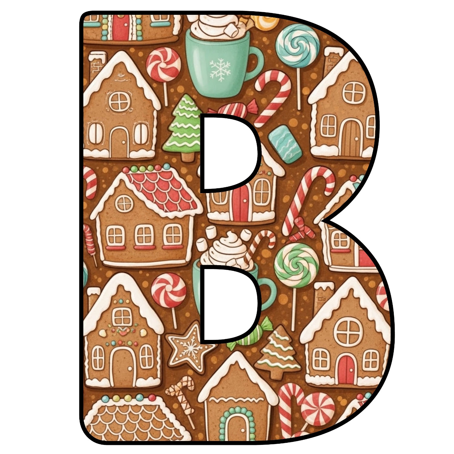 Abecedario de letras de Navidad para imprimir