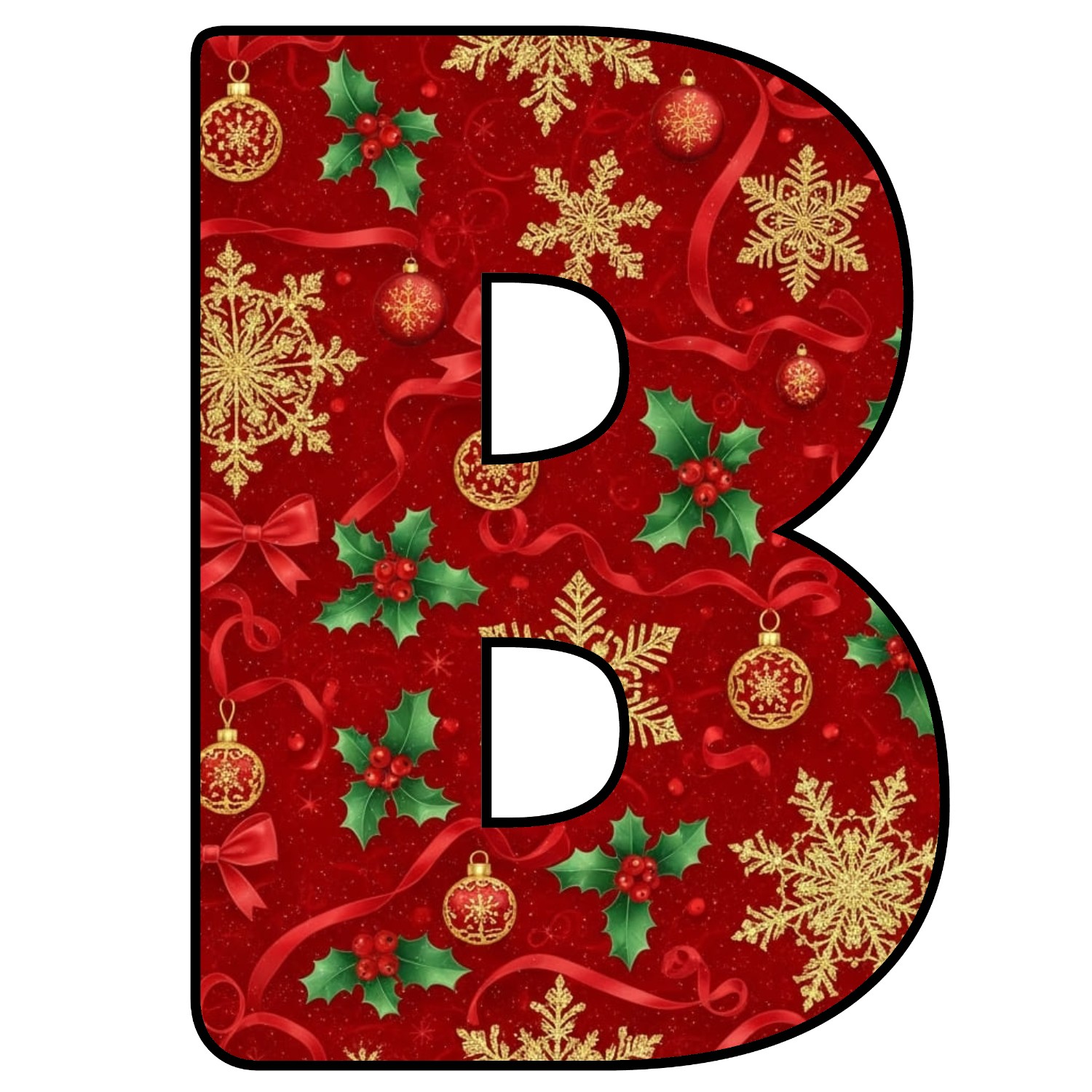 Abecedario de letras de Navidad para imprimir
