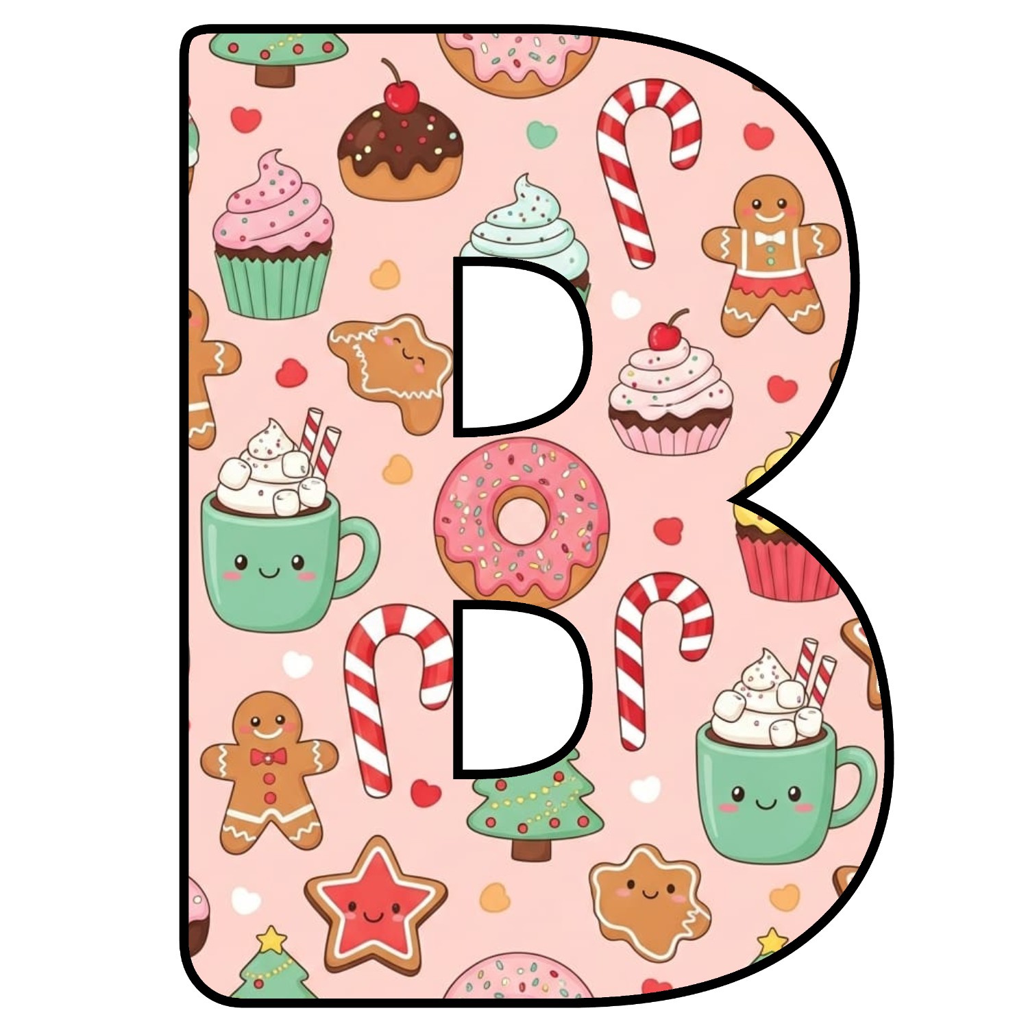 Abecedario de letras de Navidad para imprimir