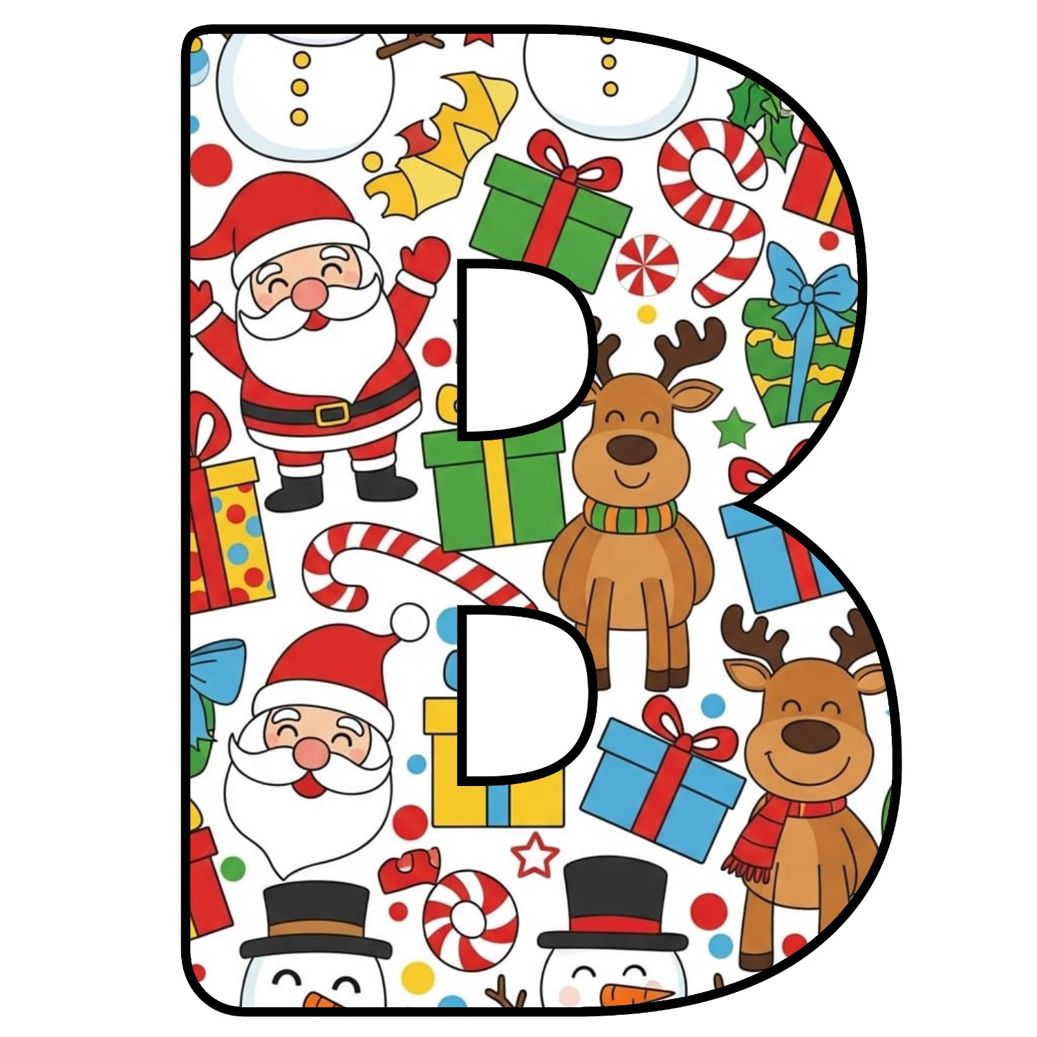 Abecedario de letras de Navidad para imprimir