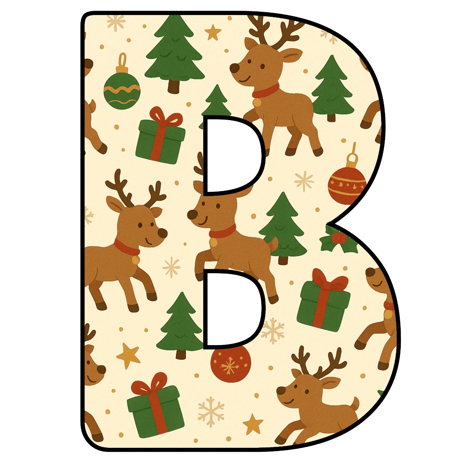 Abecedario de letras de Navidad para imprimir