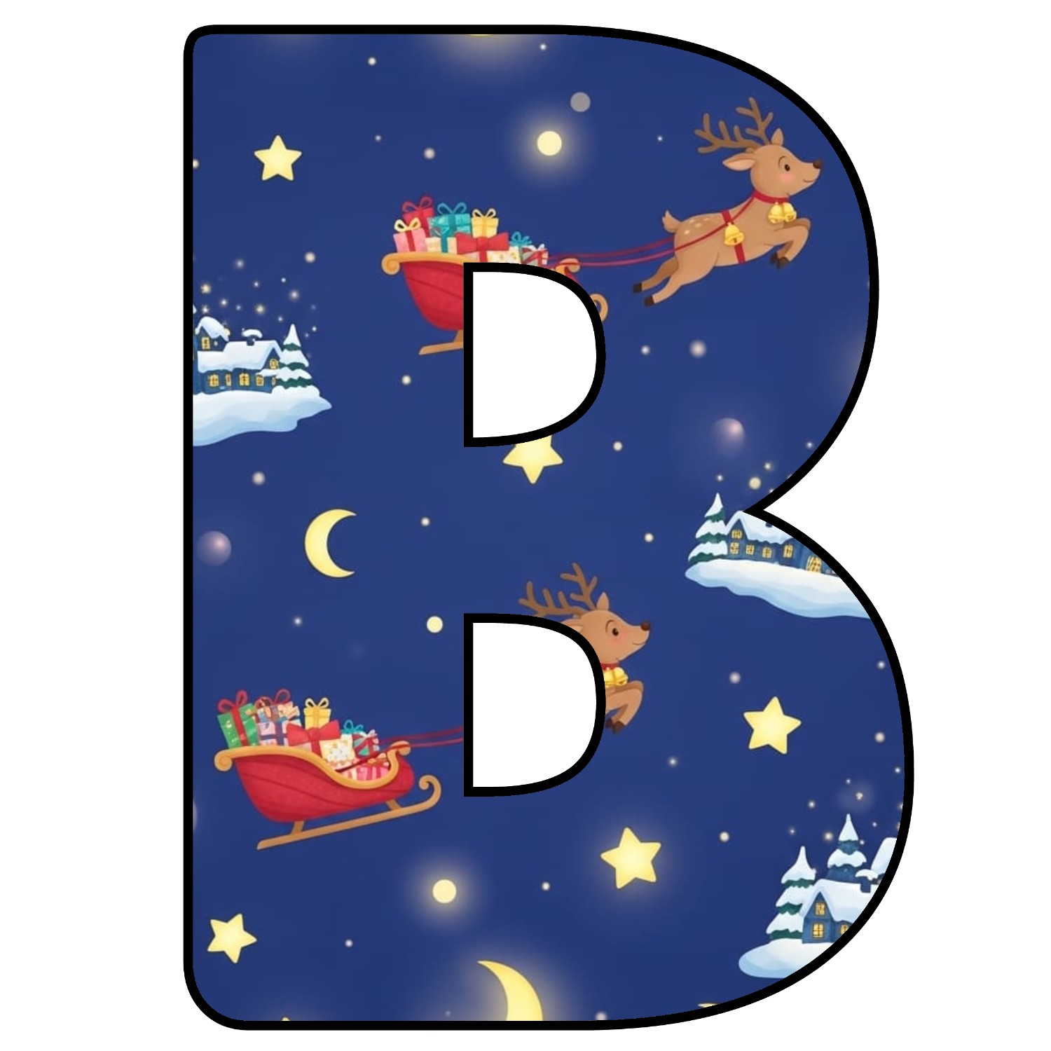 Abecedario de letras de Navidad para imprimir