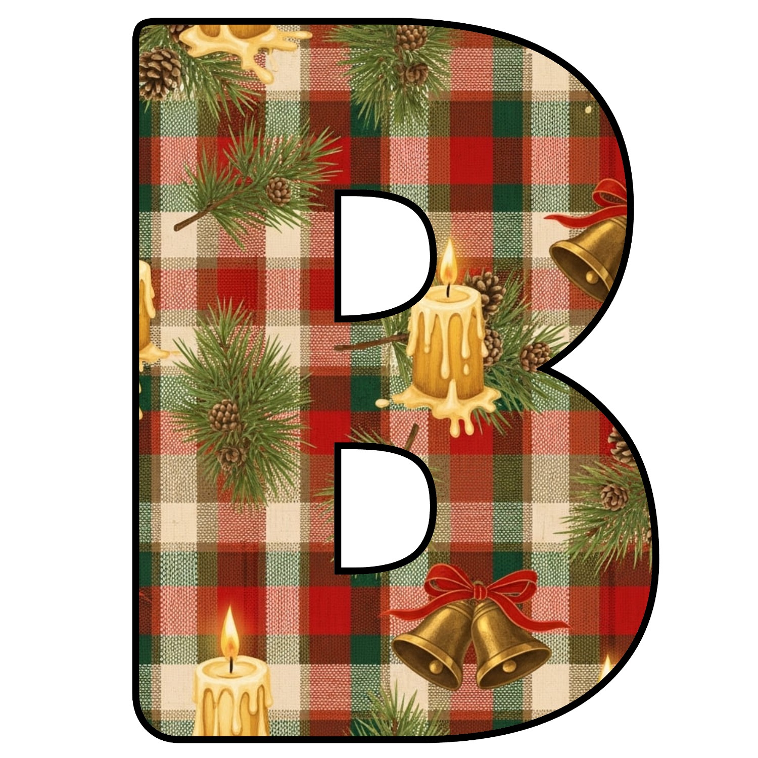 Abecedario de letras de Navidad para imprimir