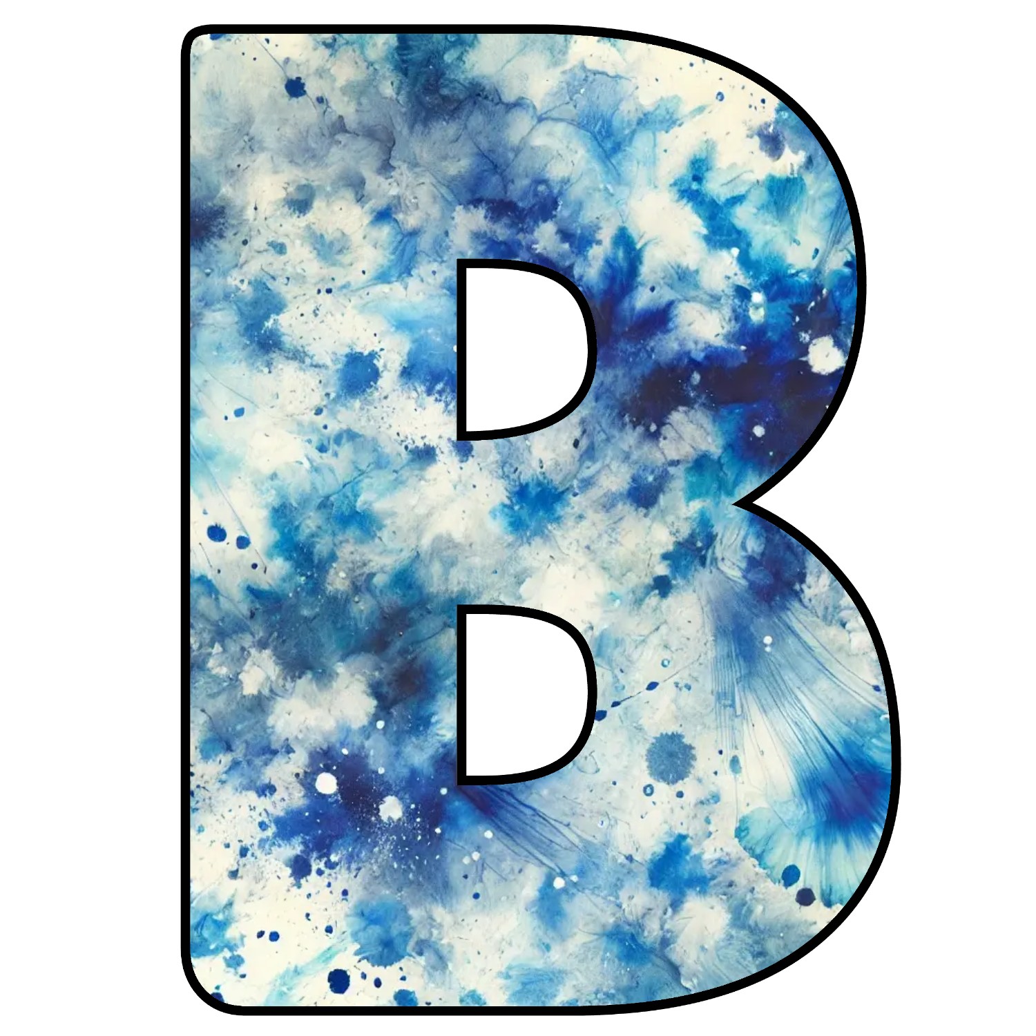 Abecedario de letras de Tie Dye para imprimir