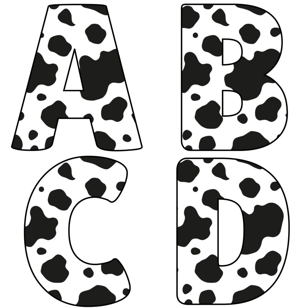 Alfabetos de Pieles De Animales - Vaca