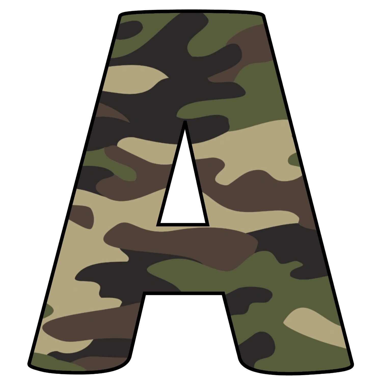 Letras de Camouflage para imprimir