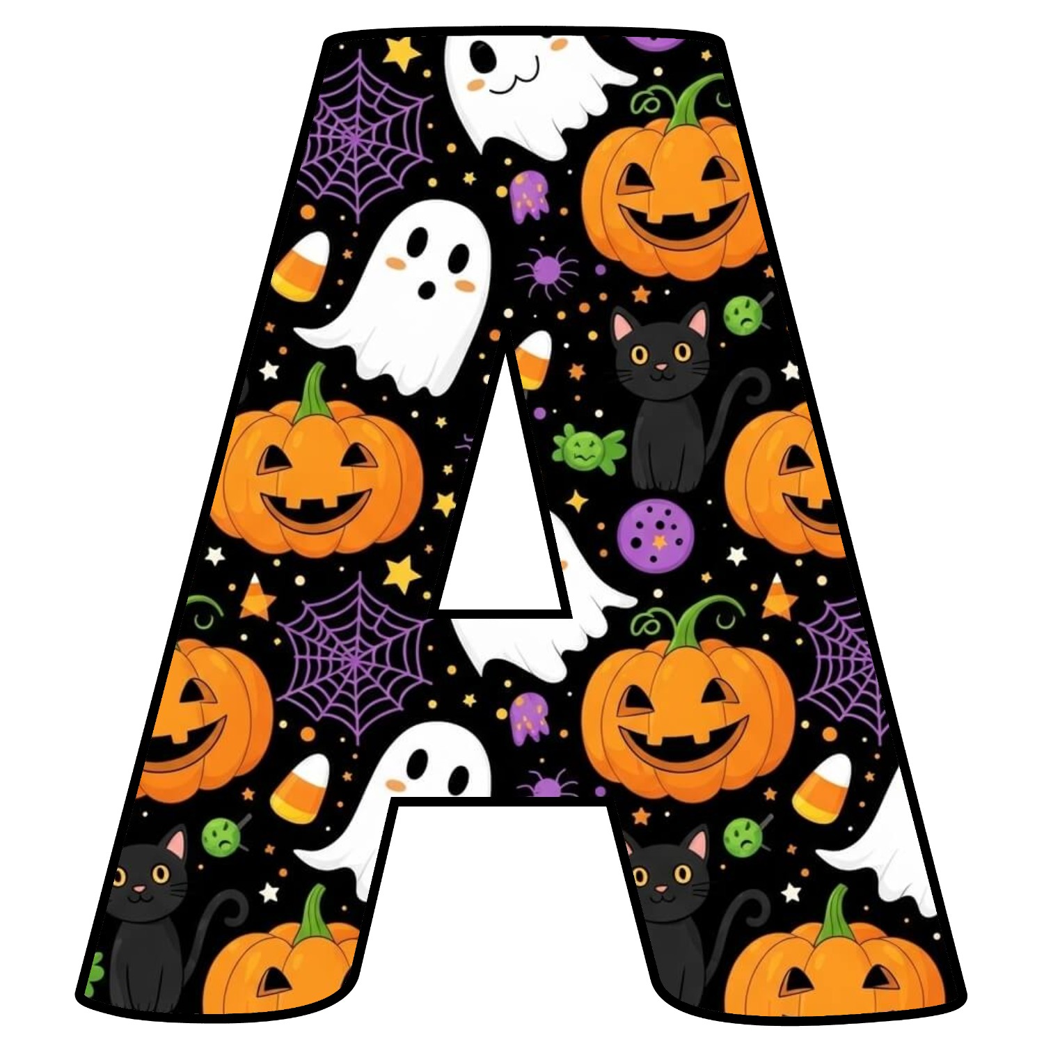 Letras de Halloween para imprimir