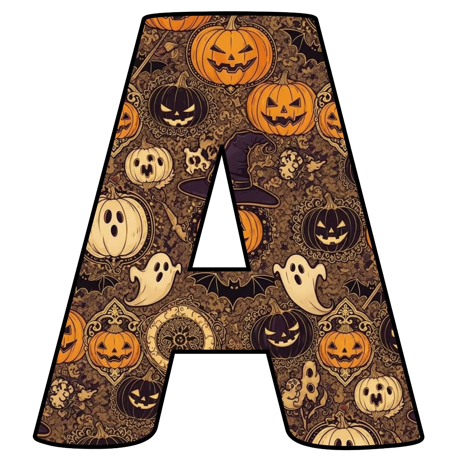 Letras de Halloween para imprimir