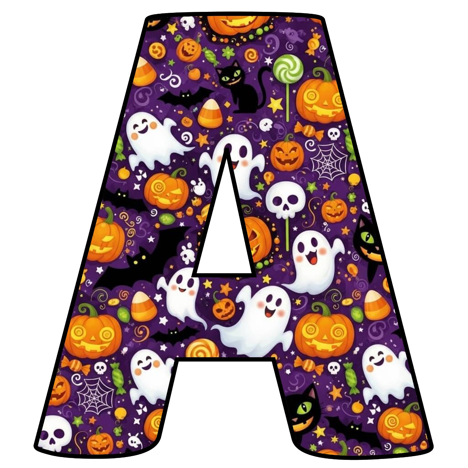 Letras de Halloween para imprimir
