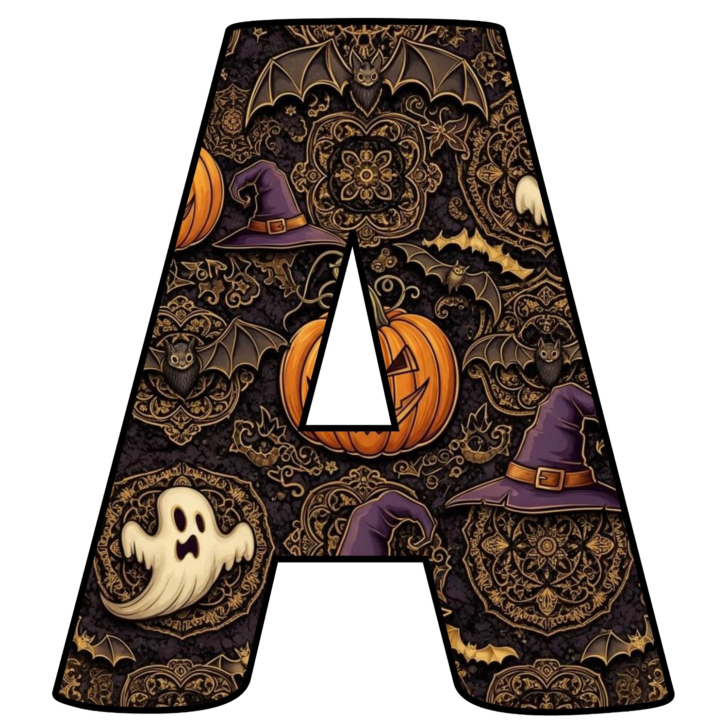 Letras de Halloween para imprimir