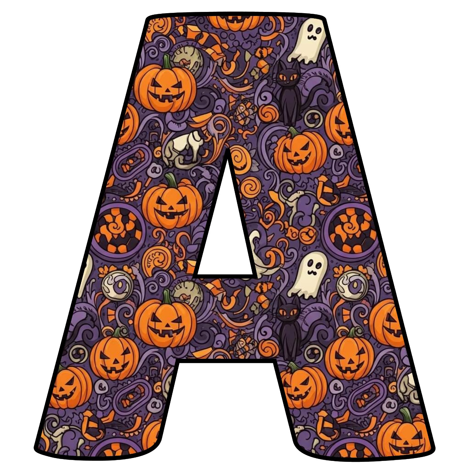 Letras de Halloween para imprimir