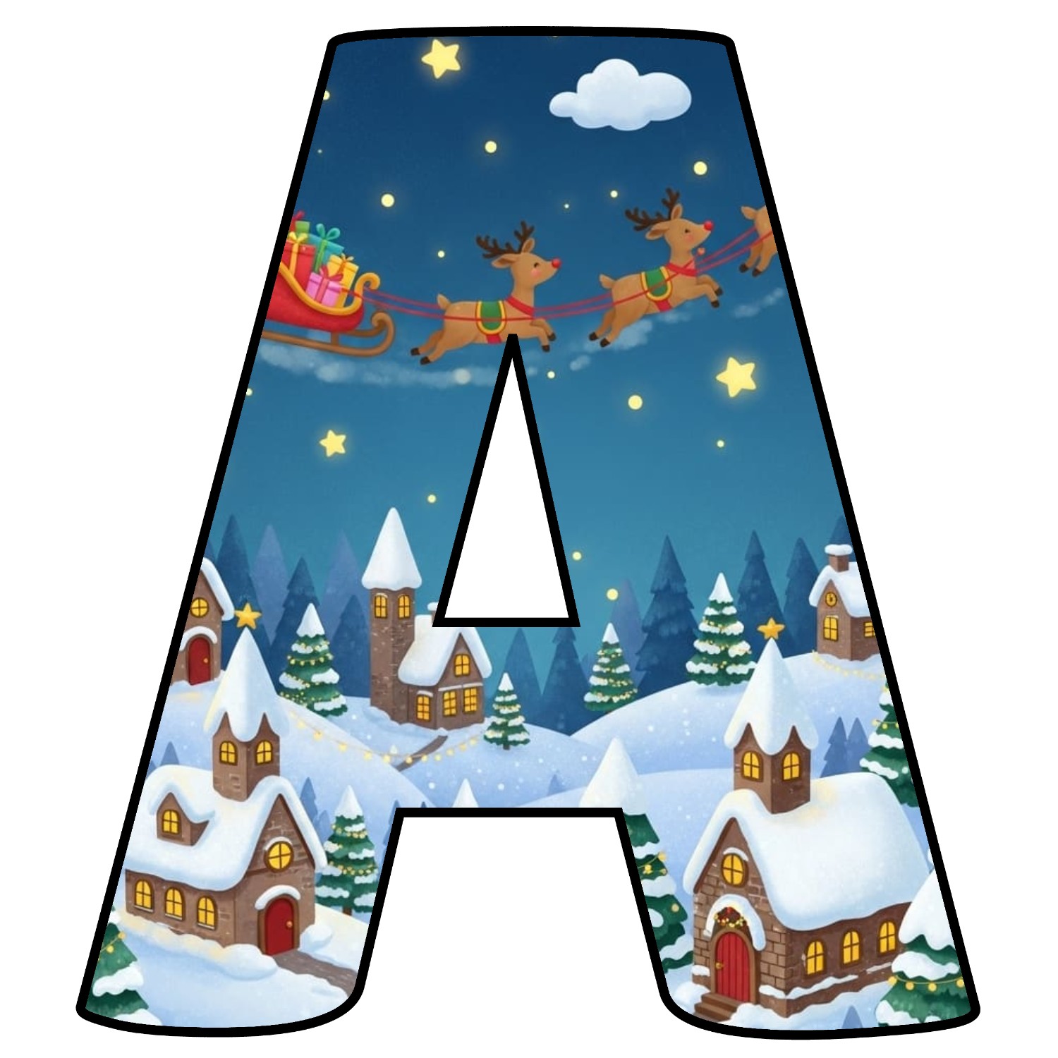 Letras de Navidad para imprimir