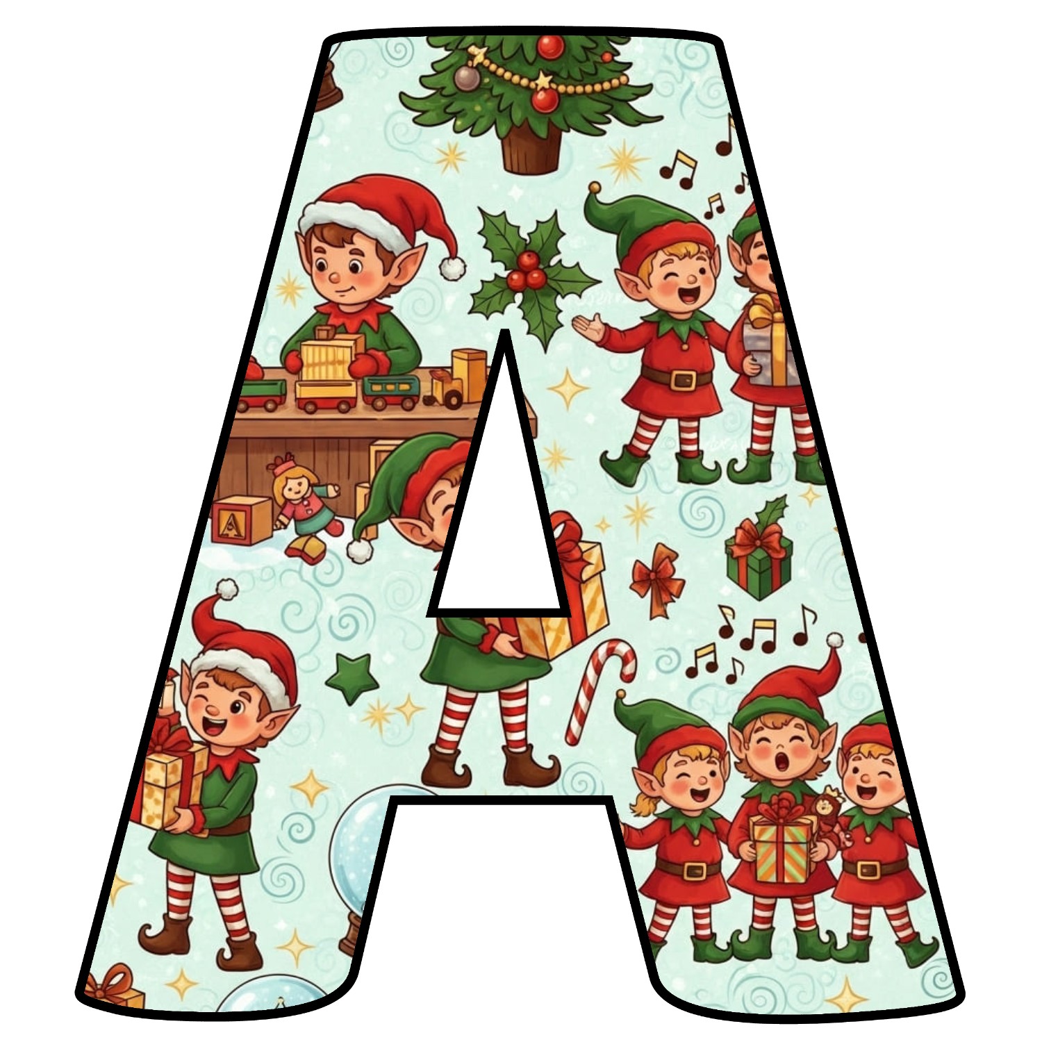 Letras de Navidad para imprimir