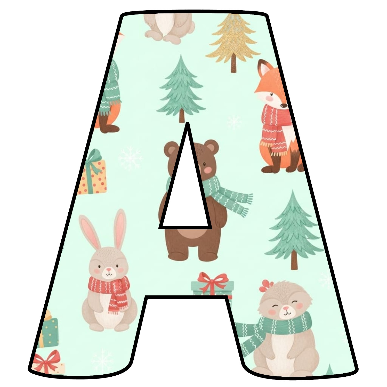 Letras de Navidad para imprimir