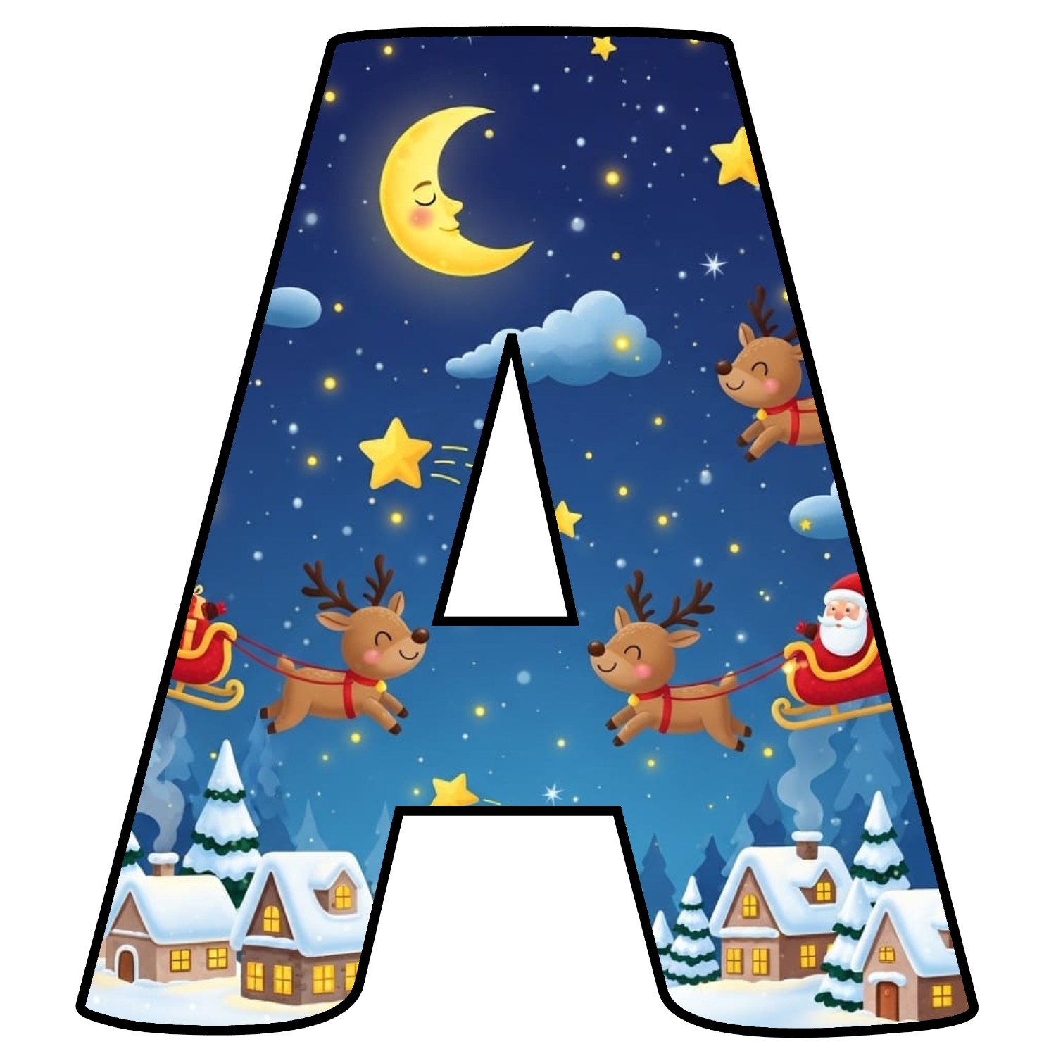 Letras de Navidad para imprimir