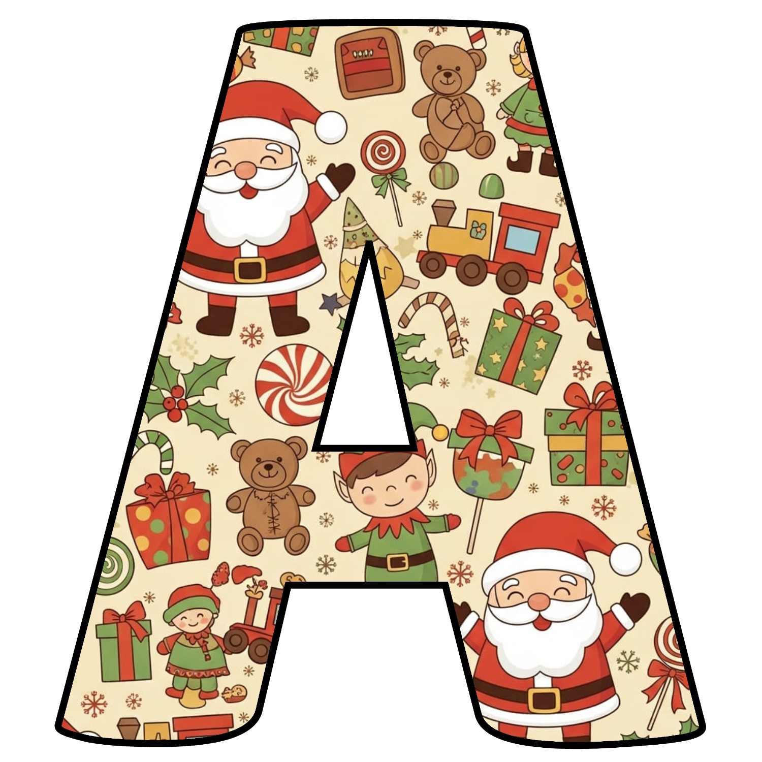 Letras de Navidad para imprimir