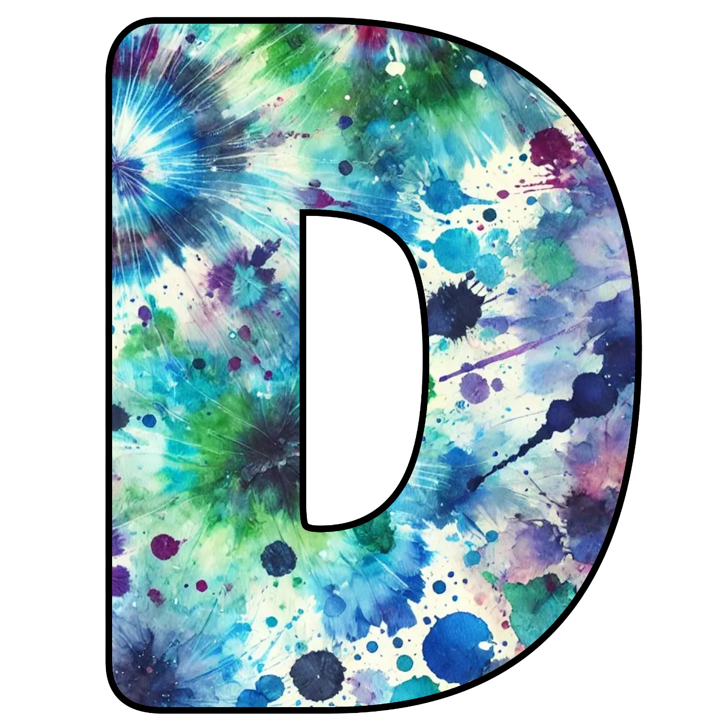 Letras de Tie Dye para descargar
