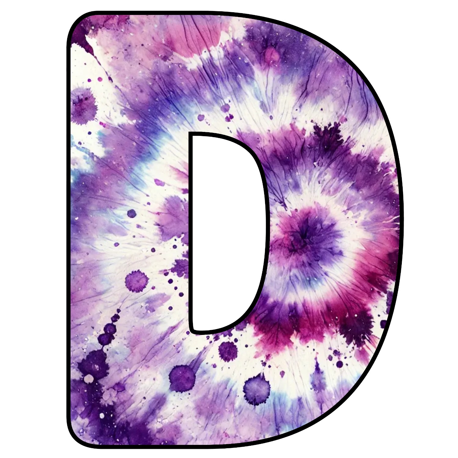 Letras de Tie Dye para descargar