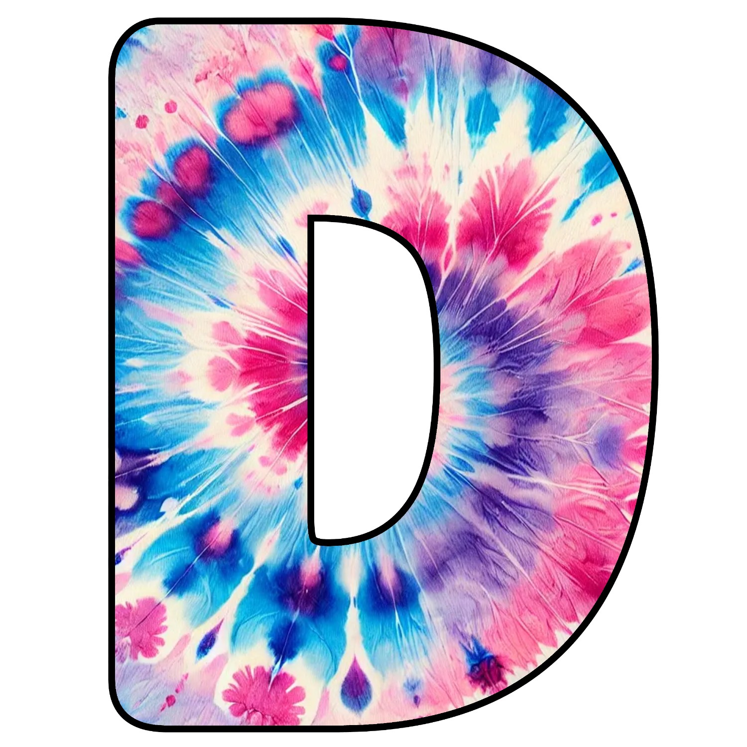 Letras de Tie Dye para descargar