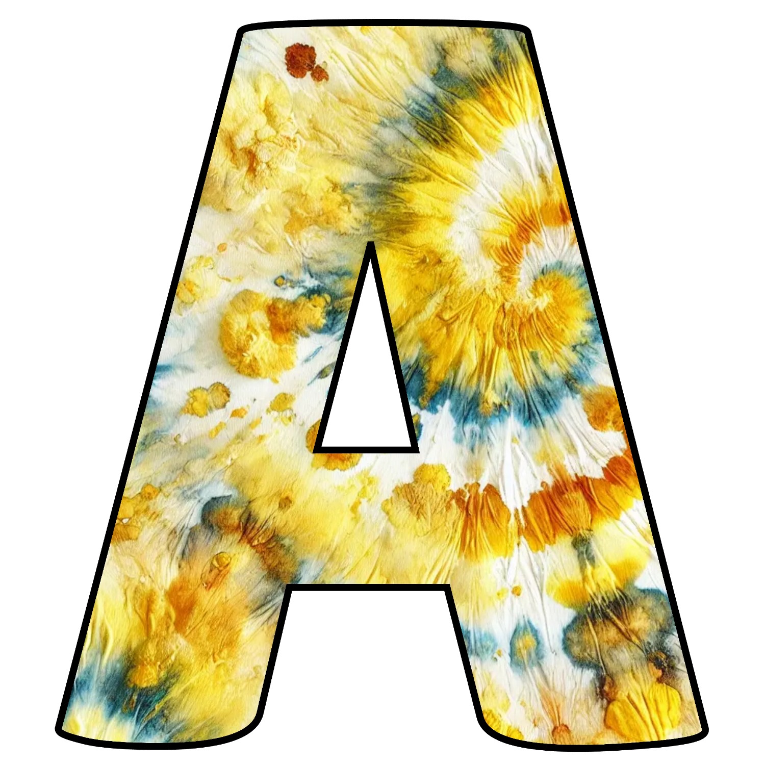 Letras de Tie Dye para imprimir