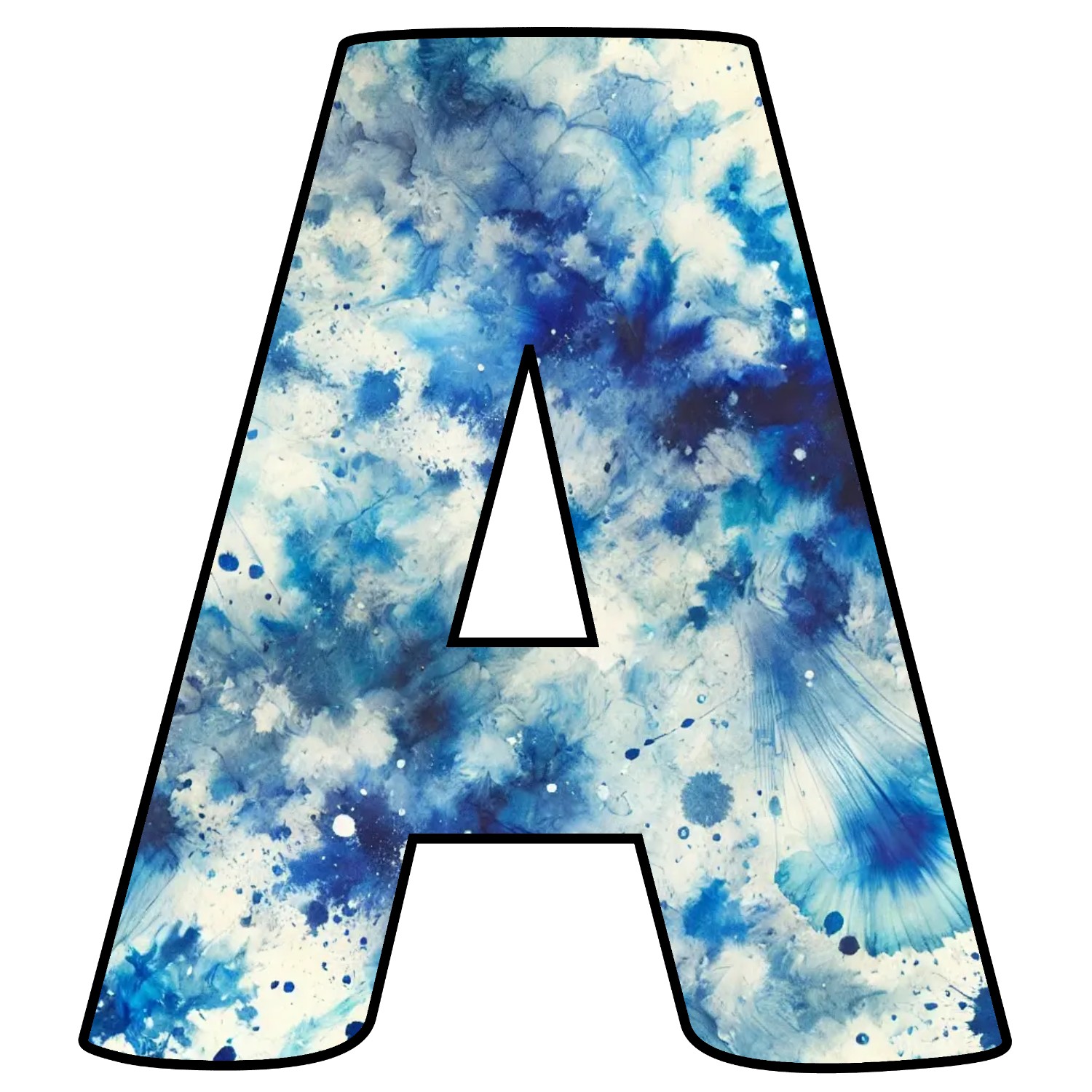 Letras de Tie Dye para imprimir