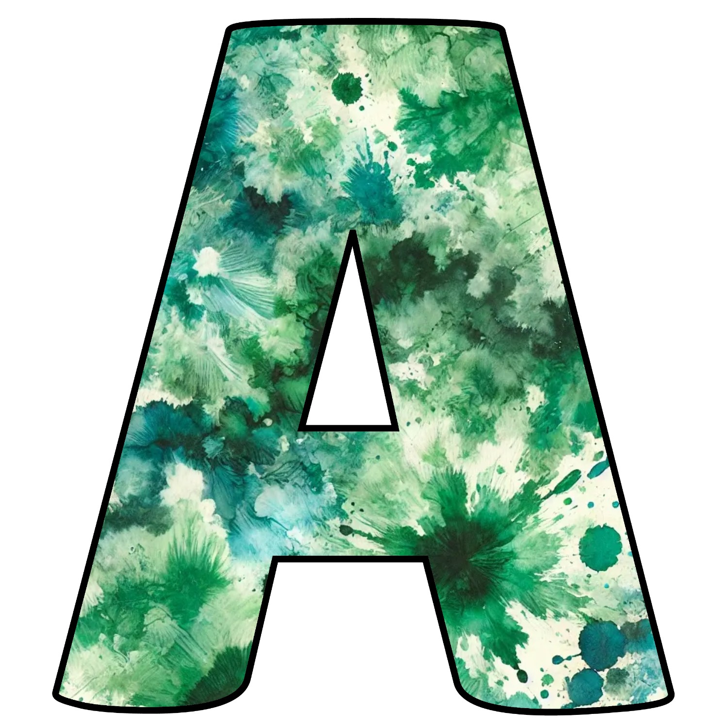 Letras de Tie Dye para imprimir