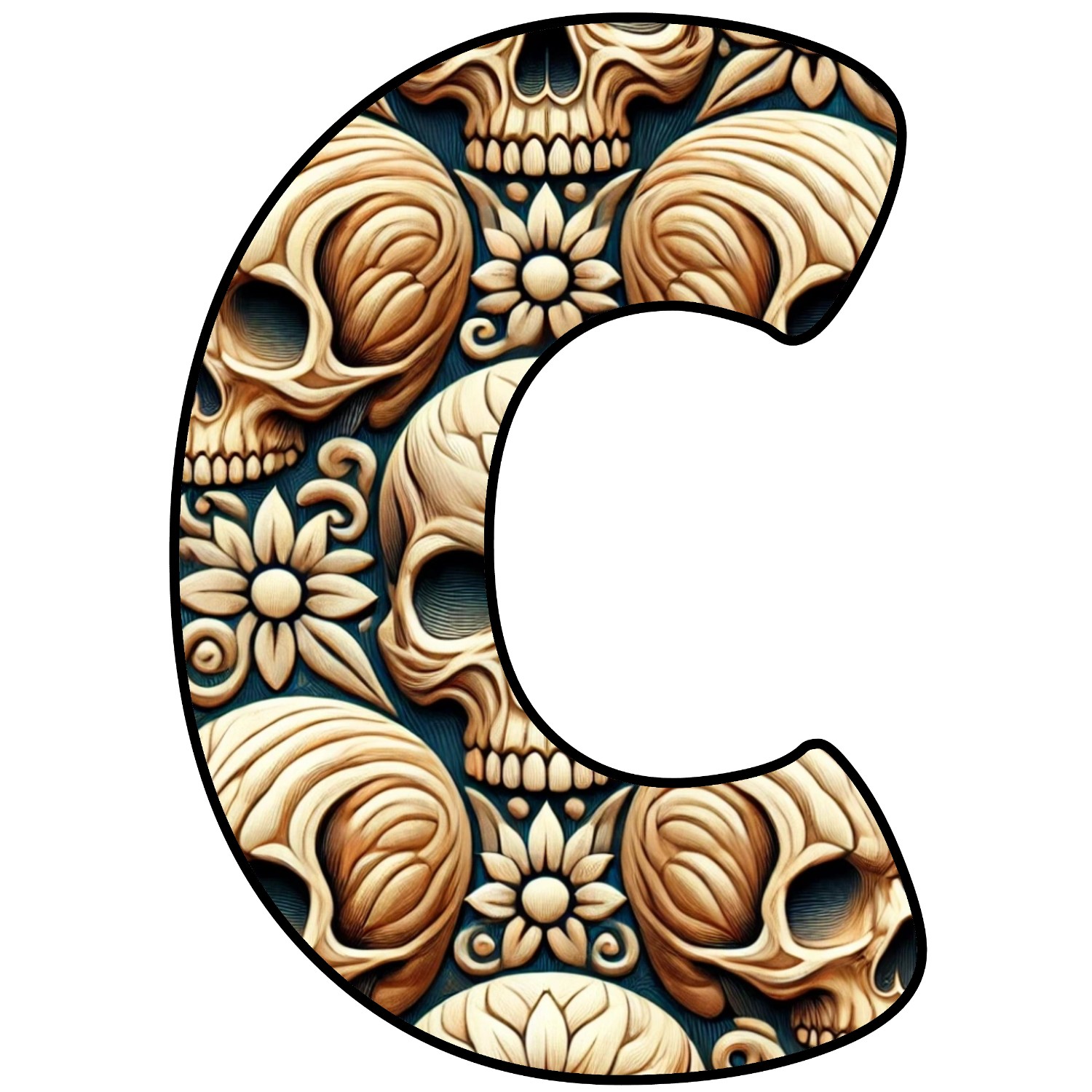 Letras para imprimir de Calaveras
