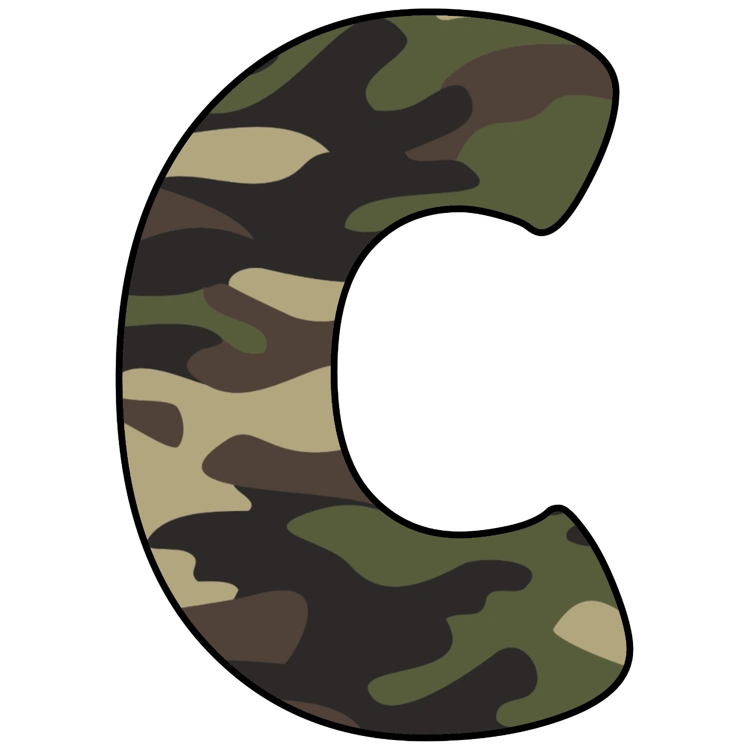 Letras para imprimir de Camouflage
