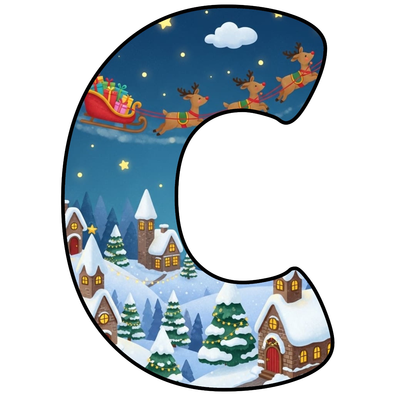 Letras para imprimir de Navidad