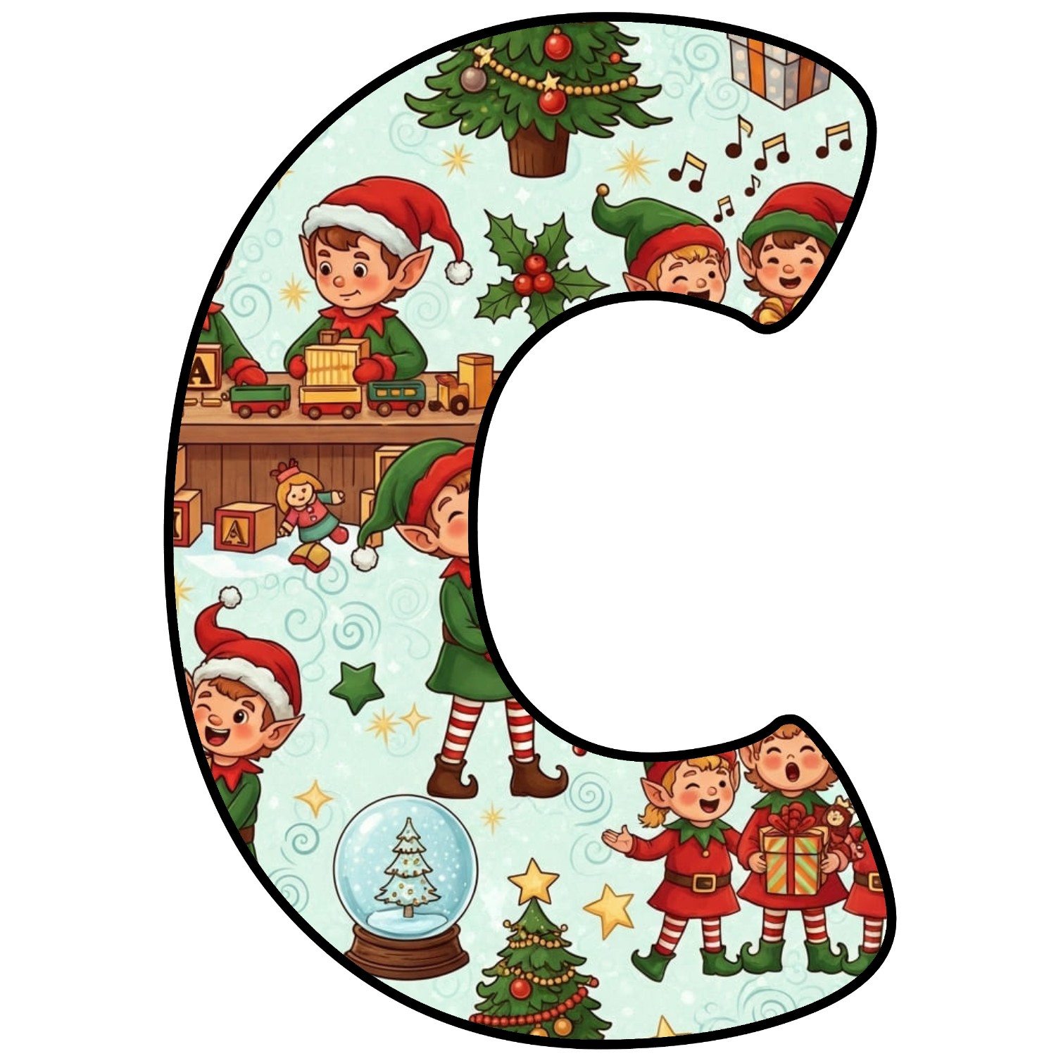 Letras para imprimir de Navidad