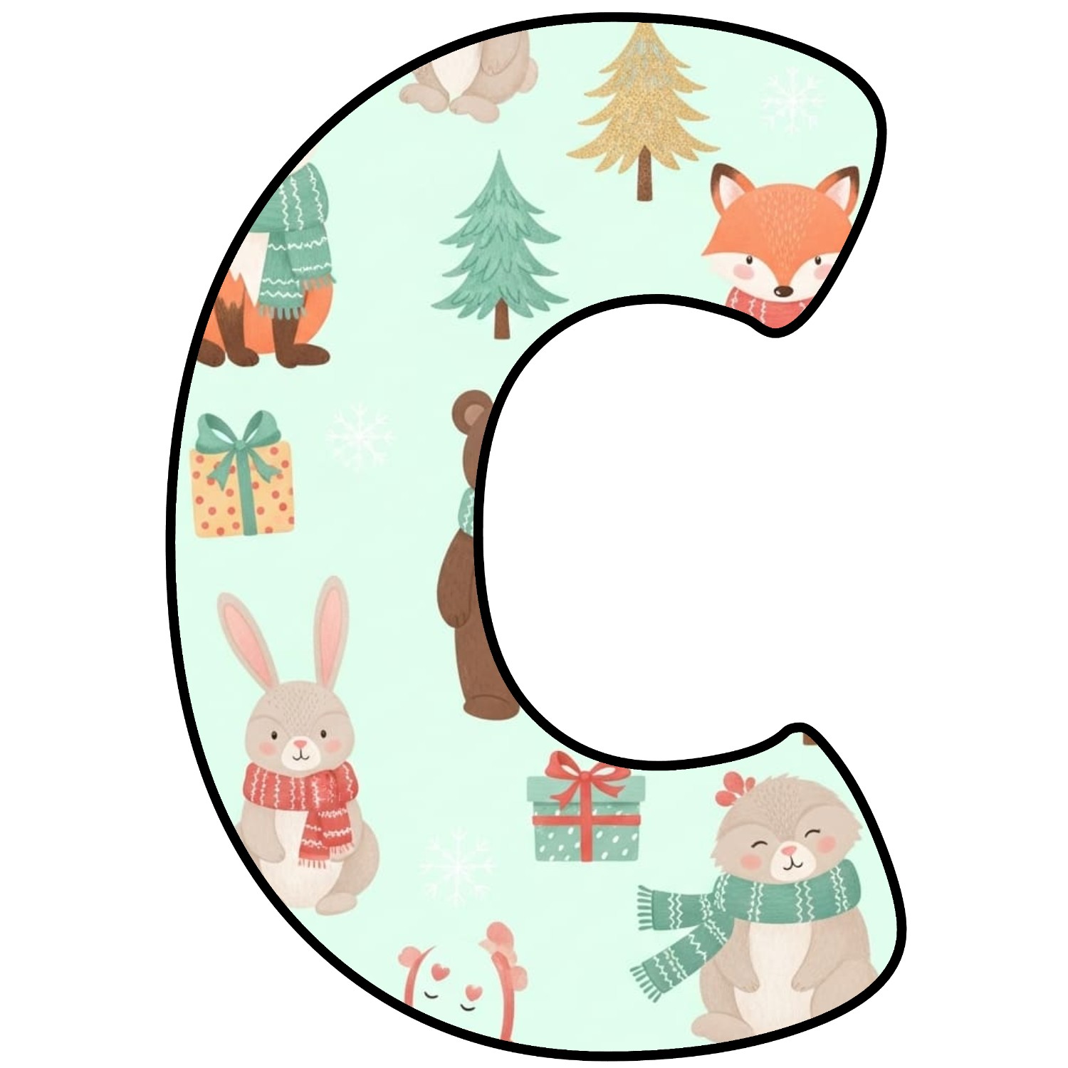 Letras para imprimir de Navidad