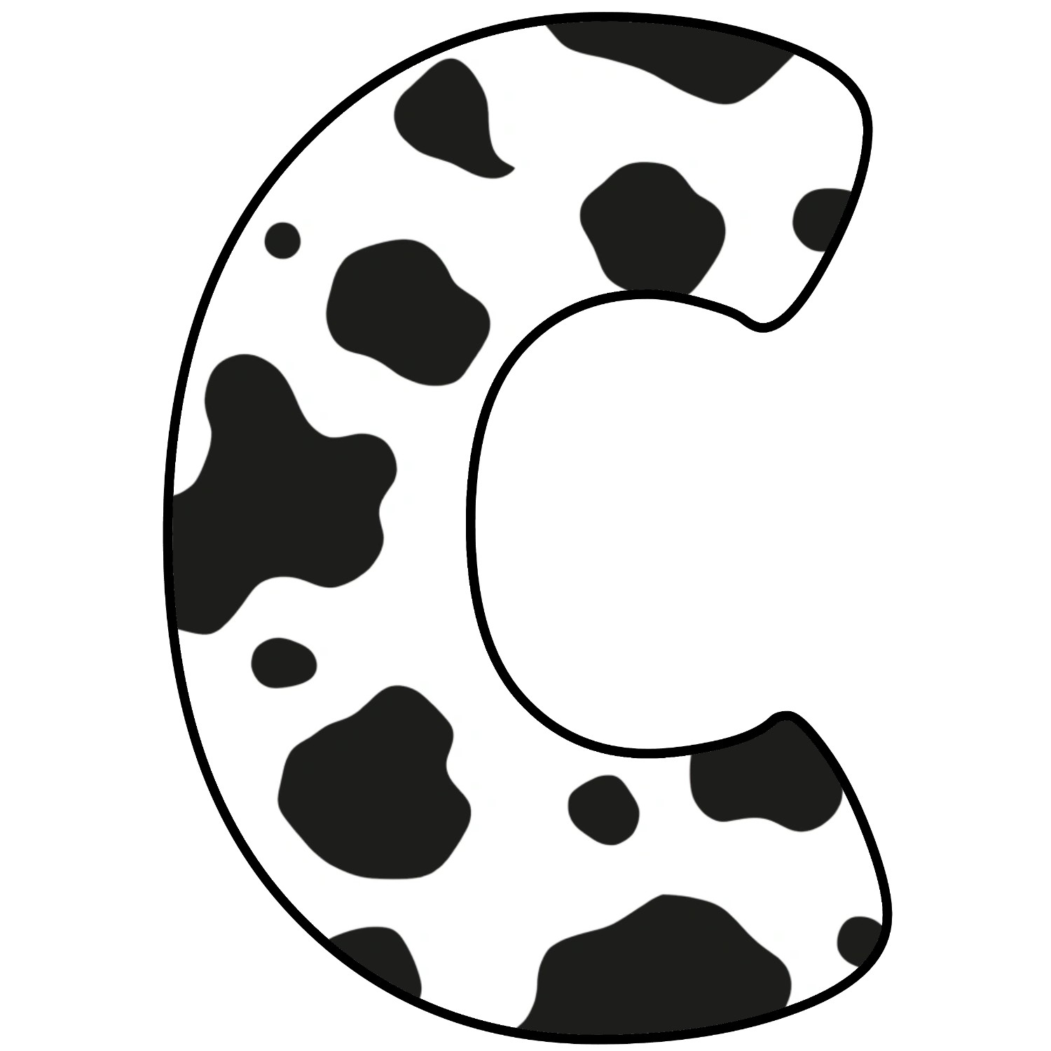 Letras para imprimir de Pieles De Animales - Vaca