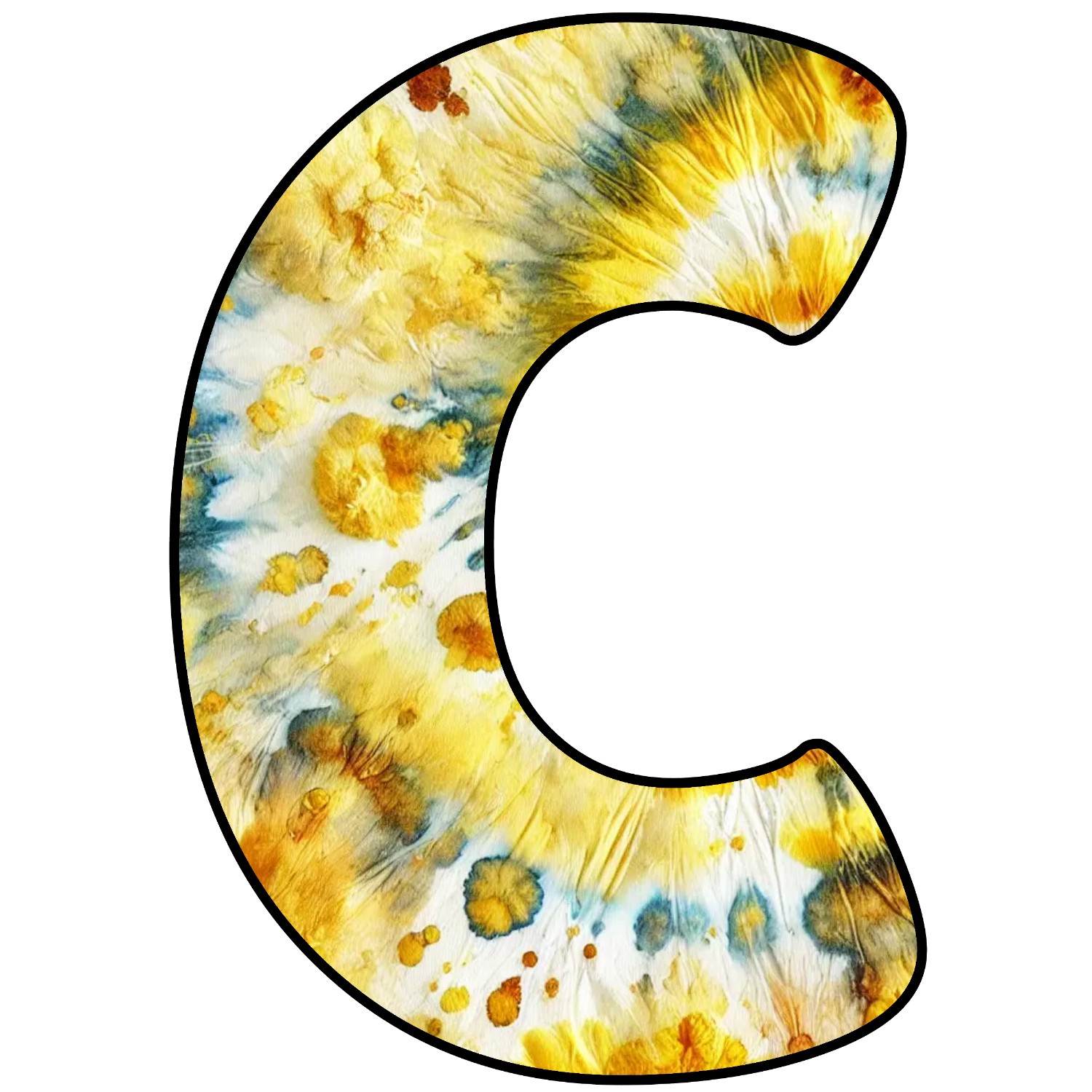 Letras para imprimir de Tie Dye
